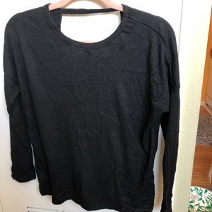 Shein Ribbed Long Sleeve Shirt